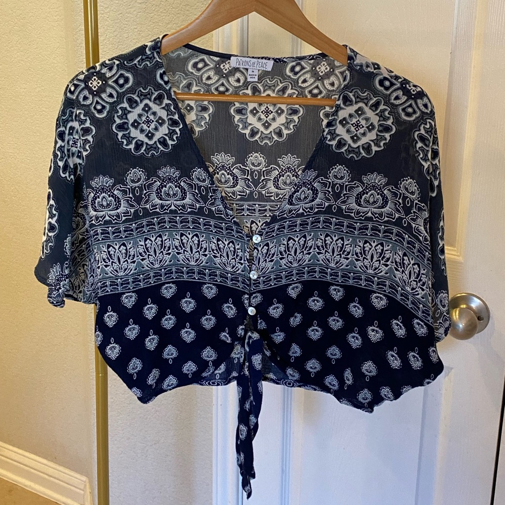 Patrons of Peace Cropped Shirt